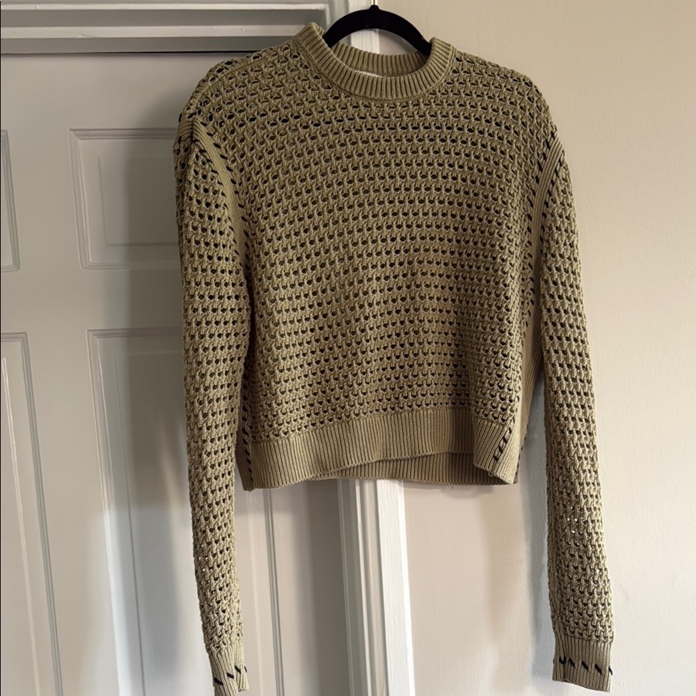 Varley Olive Crew Neck Sweater